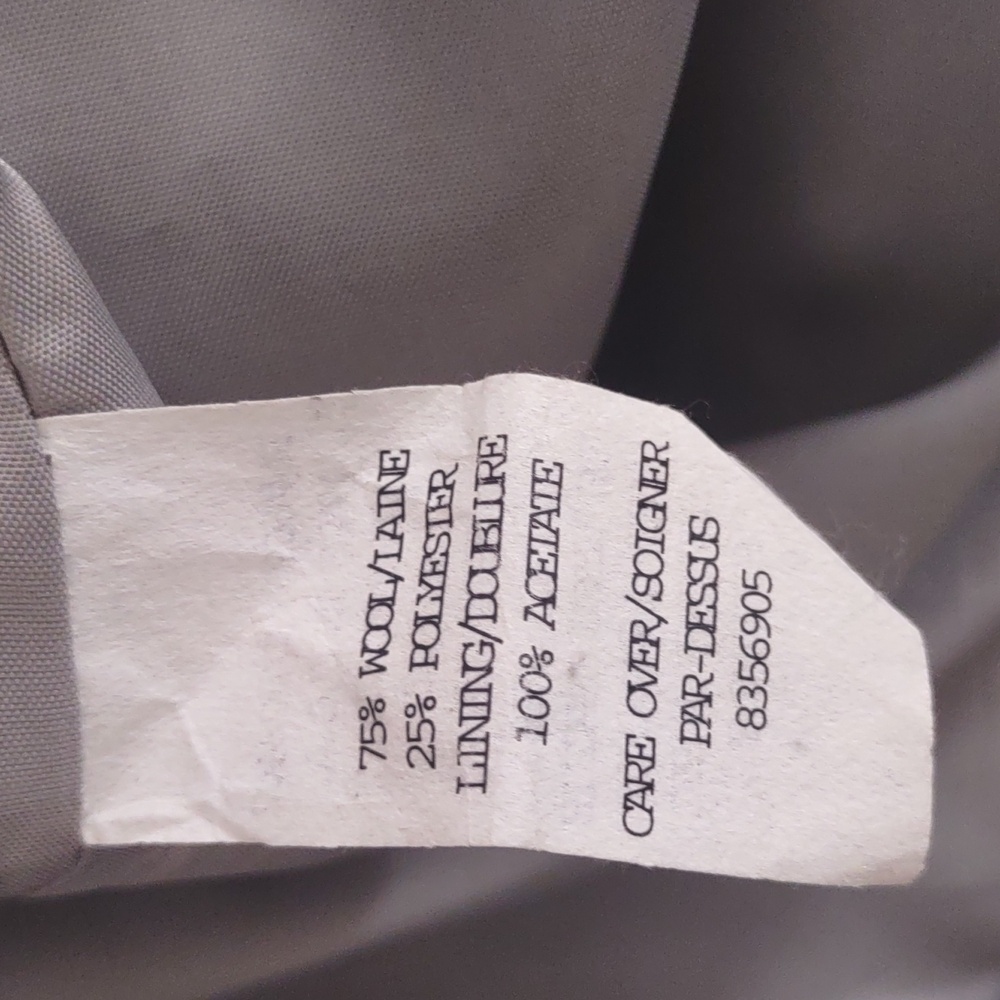 Cynthia Steffe Grey Wool Blend Dress Laser Cut Trim and Pleated Under - Size 4 - Picture 9 of 9